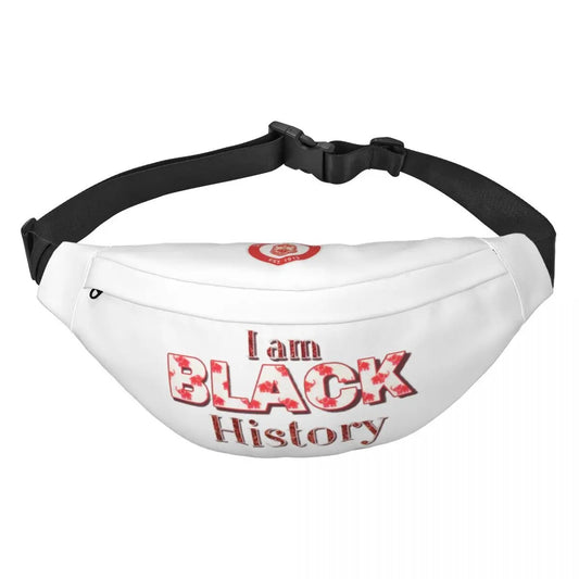 Sac Banane Blanc Message Historique Noir