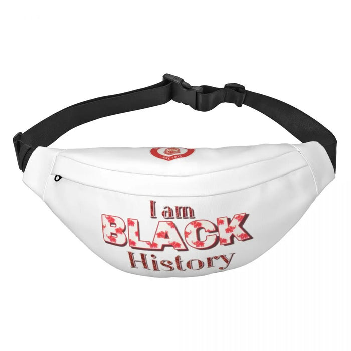 Sac Banane Blanc Message Historique Noir