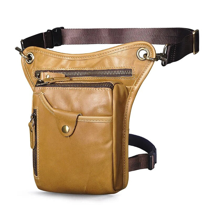 Sac Banane Cuir Vintage Multifonction Unisexe