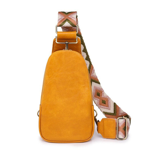 Sac Banane Cuir Jaune Ethnique Chic