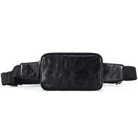 Sac Banane Cuir Noir Urbain Unisexe