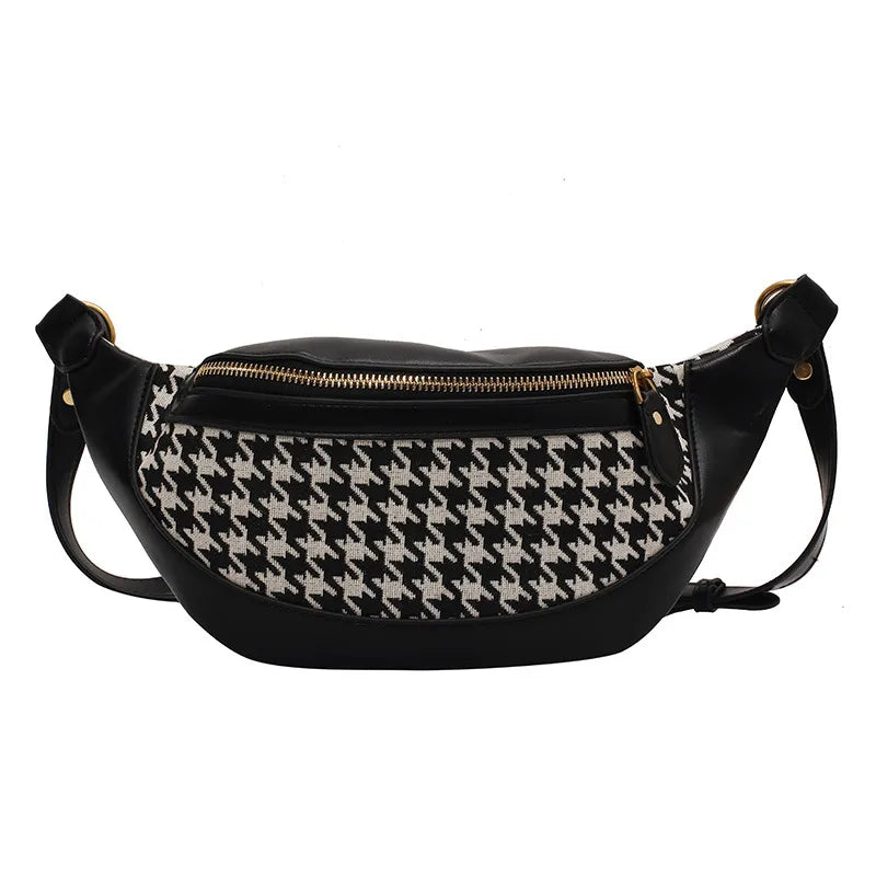 Ceinture Élégante Houndstooth Tendance Unisexe