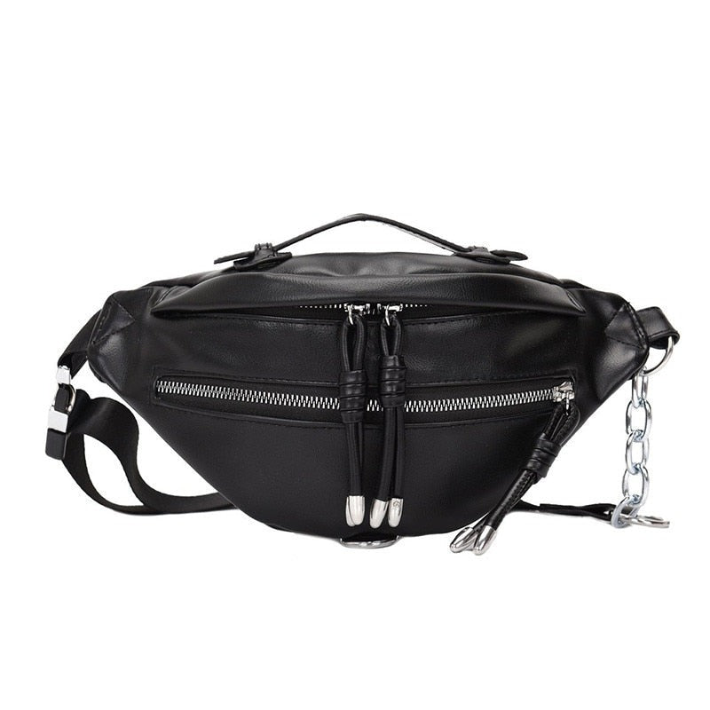 Sac Banane Urbain Cuir Noir Design Moderne