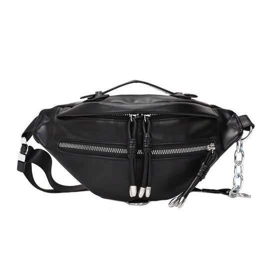 Sac Banane Urbain Cuir Noir Design Moderne