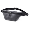 Sac Banane Tressé Urbain Élégant Noir