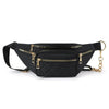 Sac Banane Élégant Noir Matelassé Urbain