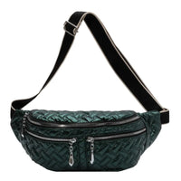 Sac Banane Matelassé Élégant Gris Urbain - modèle Vert - Banane Avenue ™