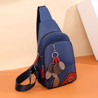 Sacoche Banane Urbaine Chic Brodée - modèle Bleu - Banane Avenue ™