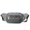 Sac Banane Bleu Élégant Matelassé Unisexe