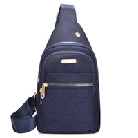 Sacoche Banane Bleue Florale Tendance - modèle Bleu marine - Banane Avenue ™