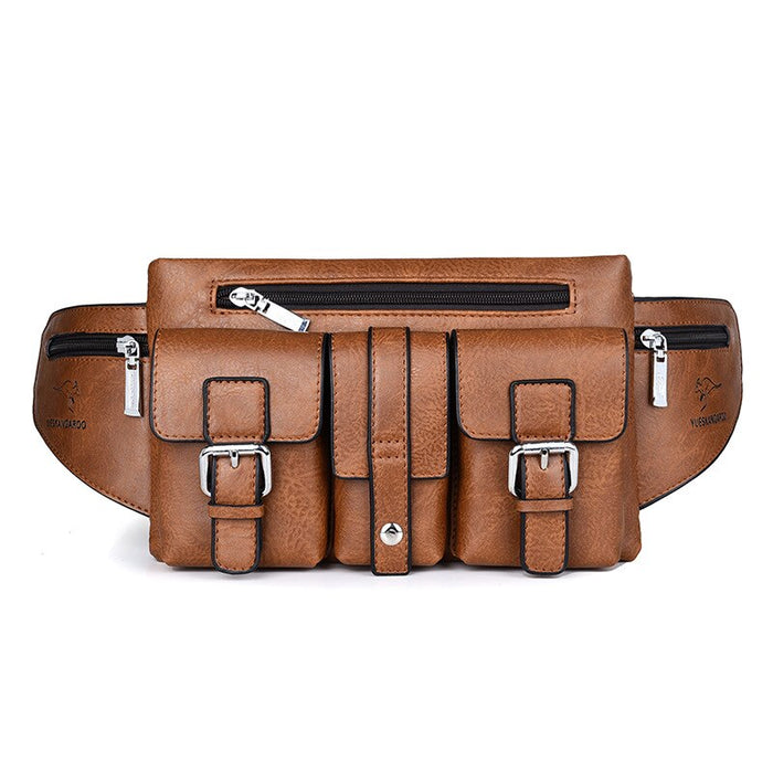 Sacoche Banane Cuir Tendance Urbaine Marron