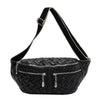 Sac Banane Matelassé Élégant Gris Urbain