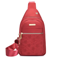 Sacoche Banane Bleue Florale Tendance - modèle Rouge - Banane Avenue ™