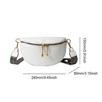 Sacoche Banane Florale Cuir Bohème Chic - modèle Blanc - Banane Avenue ™