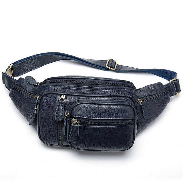 Sac Banane Élégant Cuir Marron Effet Croco