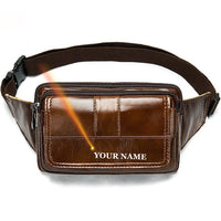 Ceinture Sacoche Banane Cuir Vintage Marron - modèle Marron - Banane Avenue ™