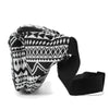 Sac Banane Urbain Motif Géométrique Noir Blanc