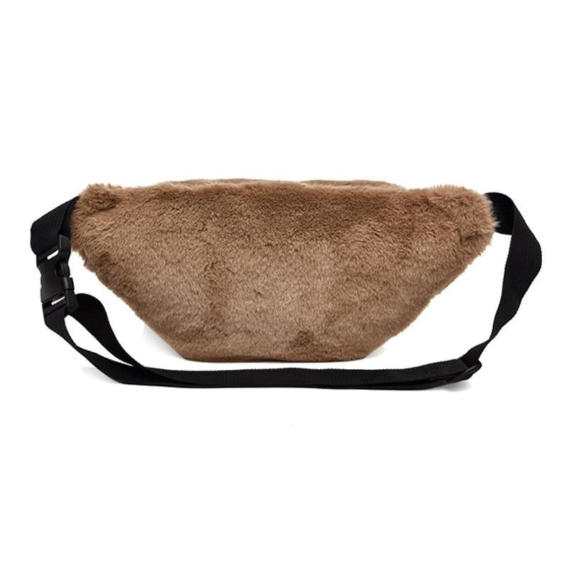 Sac Banane Douceur Peluche Tendance Beige