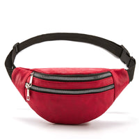 Sac Banane Urbain Gris Tendance Multipoches - modèle Rouge - Banane Avenue ™