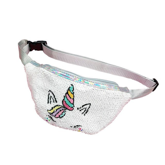 Sac Banane Enfant Licorne Paillettes Roses