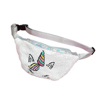 Sacoche Banane Enfant Paillettes Licorne - modèle Blanc - Banane Avenue ™