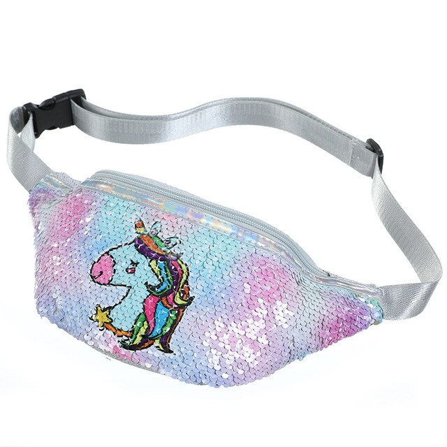 Sac Banane Enfant Licorne Paillettes Roses