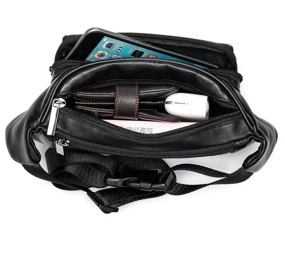 Ceinture Sacoche Banane Urbaine Noire Unisexe