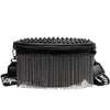 Sac Banane Noir Franges Clouté Tendance