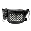 Sac Banane Argenté Clouté Tendance Urbaine