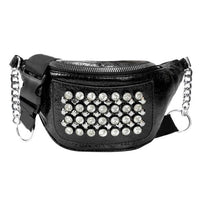 Sac Banane Argenté Clouté Tendance Urbaine - modèle Noir - Banane Avenue ™