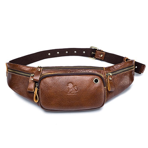 Ceinture Banane Cuir Vintage Pratique Unisexe