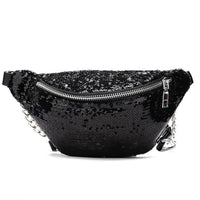 Sac Banane Paillettes Rose Tendance - modèle Noir - Banane Avenue ™