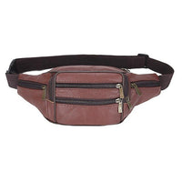 Sac Banane Cuir Marron Élégant Unisexe - modèle Marron clair - Banane Avenue ™