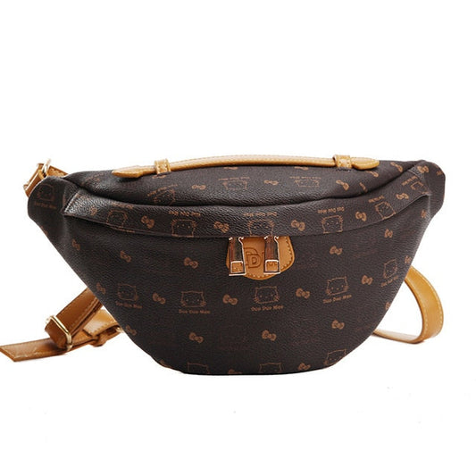 Sac Banane Chic Urbain en Cuir Marron