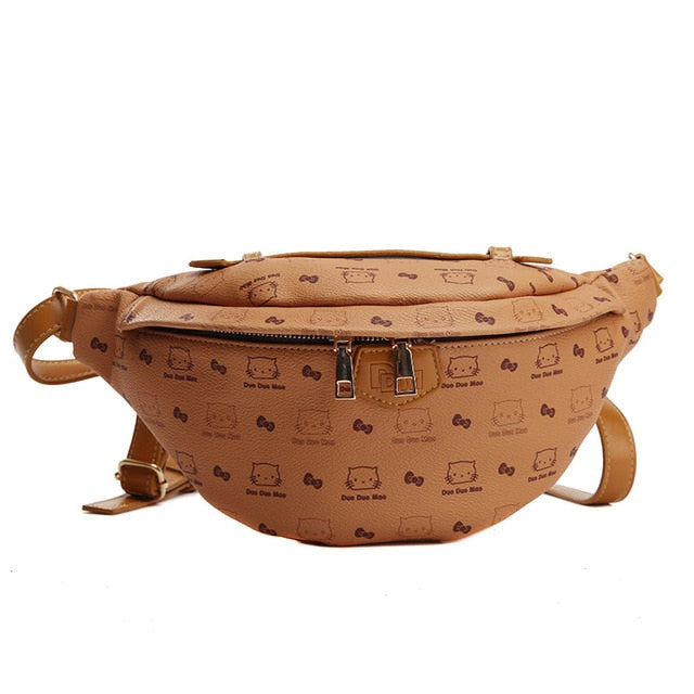 Sac Banane Chic Urbain en Cuir Marron