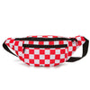 Ceinture Banane Urbaine Damier Rouge