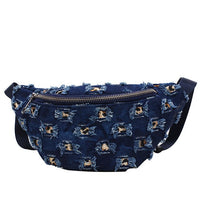 Sac Banane Denim Motifs Animaux Urbain - modèle Bleu foncé - Banane Avenue ™