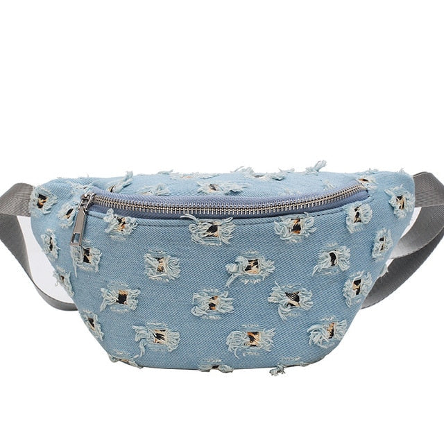 Sac Banane Denim Motifs Animaux Urbain