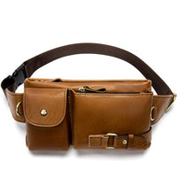 Ceinture Sacoche Banane Cuir Noir Tendance - modèle Marron - Banane Avenue ™