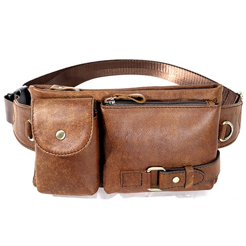 Ceinture Sacoche Banane Cuir Noir Tendance
