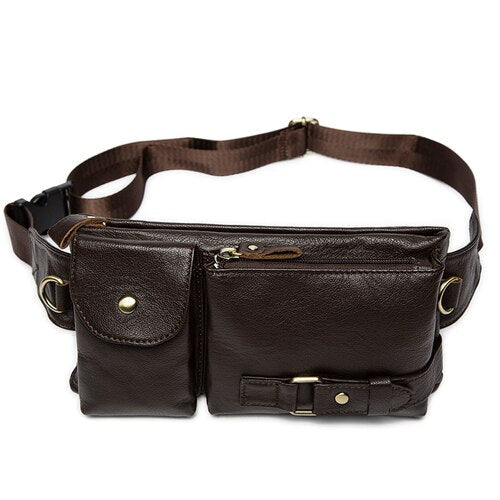 Ceinture Sacoche Banane Cuir Noir Tendance