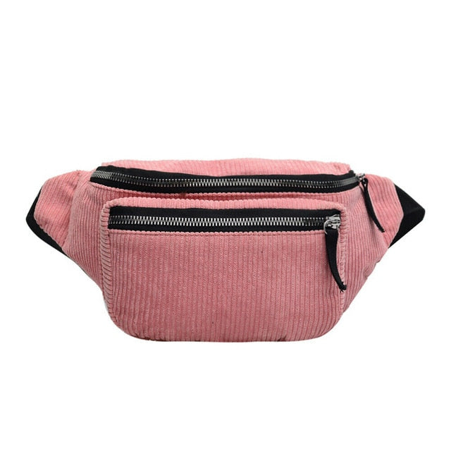 Sac Banane Urbain Rose Tendance Multi-Poches