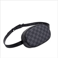 Sac Banane Élégant Motif Damier Brun - modèle Noir - Banane Avenue ™