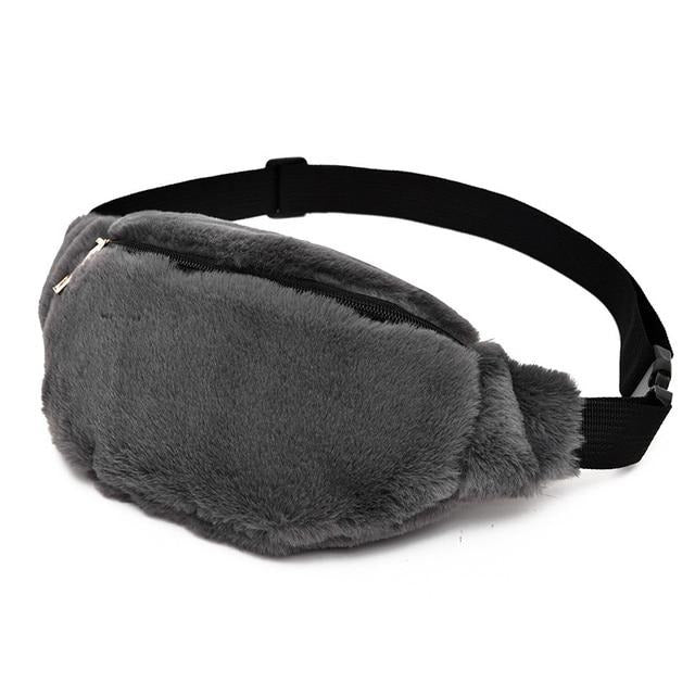Sac Banane Douceur Peluche Tendance Beige