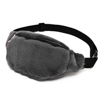 Sac Banane Douceur Peluche Tendance Beige - modèle Gris - Banane Avenue ™