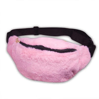 Sac Banane Douceur Peluche Tendance Beige - modèle Rose - Banane Avenue ™