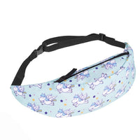 Sac Banane Fantaisie Licornes et Arc-en-ciel - modèle Bleu - Banane Avenue ™
