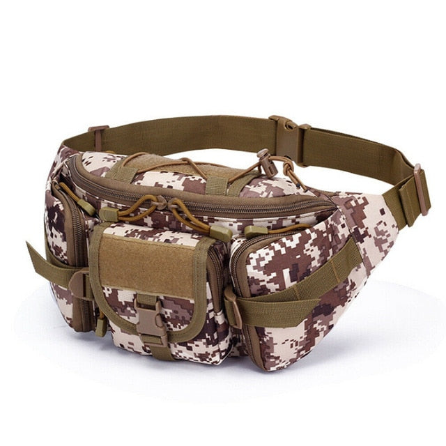 Sac Banane Tactique Multi-Poches Beige