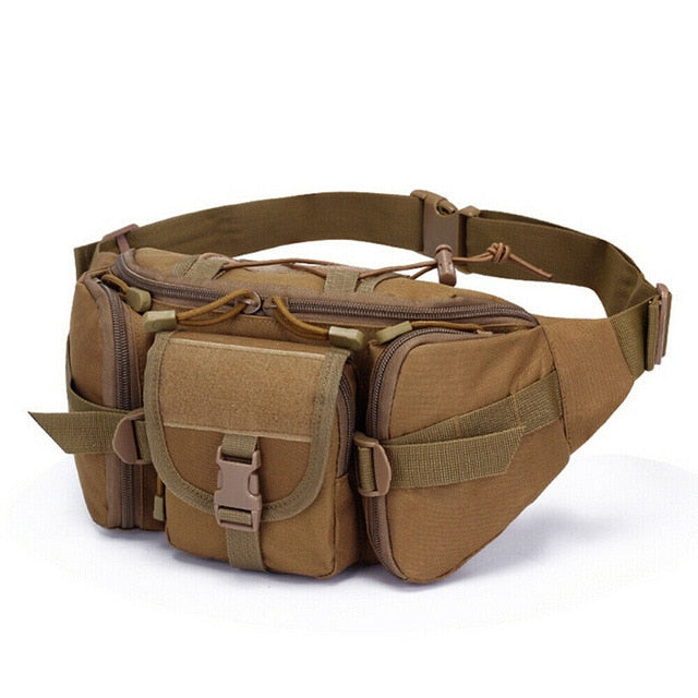 Sac Banane Tactique Multi-Poches Beige