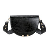Sacoche Banane Élégance Croco Noire
